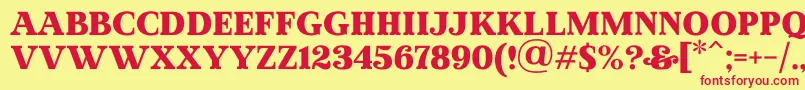 MadeWinterSolidPersonalUse Font – Red Fonts on Yellow Background