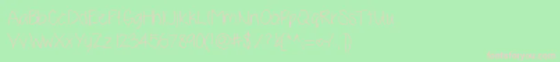Kellilynn Font – Pink Fonts on Green Background