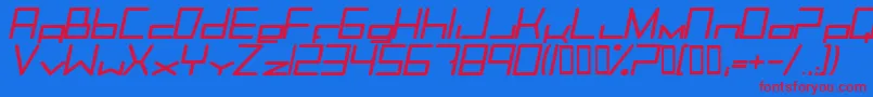 Trancemibi Font – Red Fonts on Blue Background