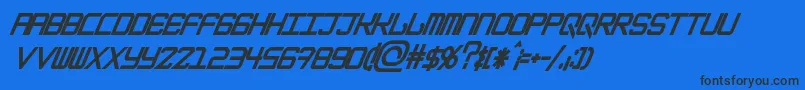 EpicenterBlackitalic Font – Black Fonts on Blue Background