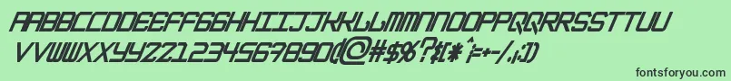 EpicenterBlackitalic Font – Black Fonts on Green Background