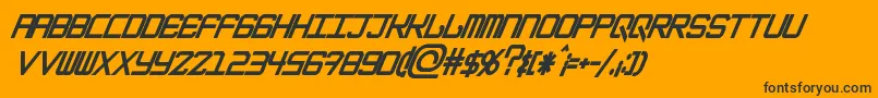 EpicenterBlackitalic Font – Black Fonts on Orange Background