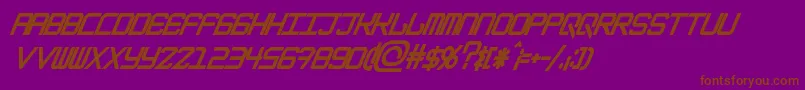 EpicenterBlackitalic Font – Brown Fonts on Purple Background