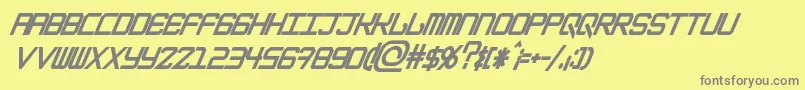 EpicenterBlackitalic Font – Gray Fonts on Yellow Background