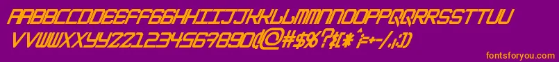 Fonte EpicenterBlackitalic – fontes laranjas em um fundo violeta