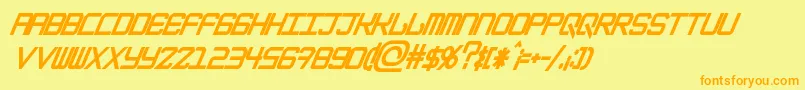 EpicenterBlackitalic Font – Orange Fonts on Yellow Background