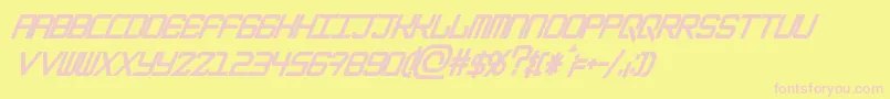EpicenterBlackitalic Font – Pink Fonts on Yellow Background