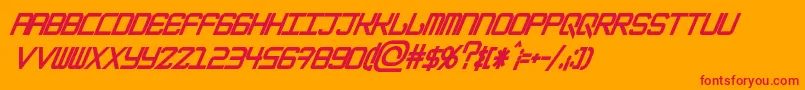 EpicenterBlackitalic Font – Red Fonts on Orange Background