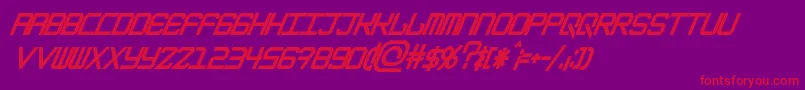 EpicenterBlackitalic Font – Red Fonts on Purple Background