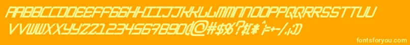 EpicenterBlackitalic Font – Yellow Fonts on Orange Background