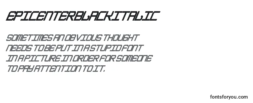 EpicenterBlackitalic-fontti