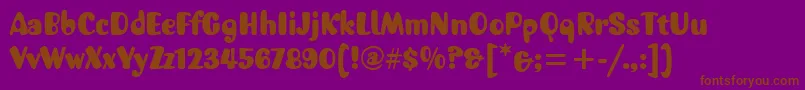JellybabyitcTt Font – Brown Fonts on Purple Background