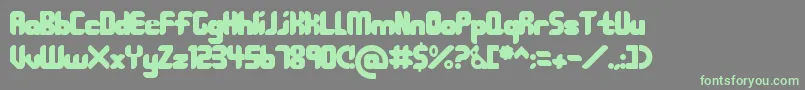 208 Font – Green Fonts on Gray Background
