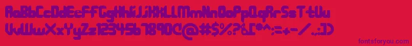 208-Schriftart – Violette Schriften auf rotem Hintergrund