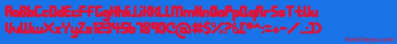fuente 208 – Fuentes Rojas Sobre Fondo Azul