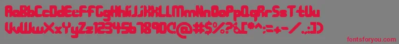 208 Font – Red Fonts on Gray Background