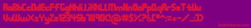 208 Font – Red Fonts on Purple Background