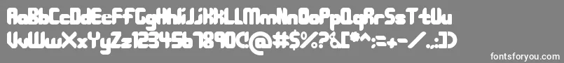 208 Font – White Fonts on Gray Background