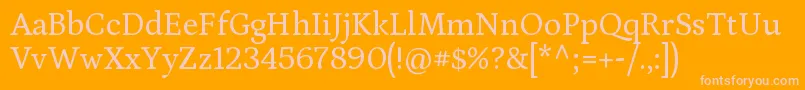 PetronaRegular Font – Pink Fonts on Orange Background
