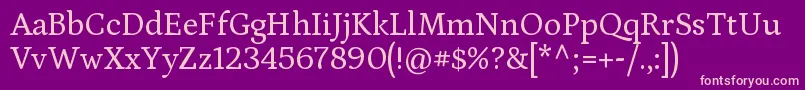 PetronaRegular Font – Pink Fonts on Purple Background