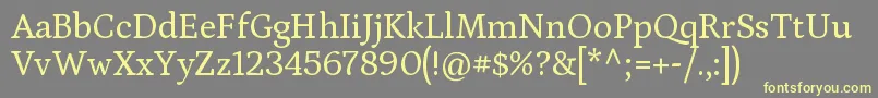 PetronaRegular Font – Yellow Fonts on Gray Background