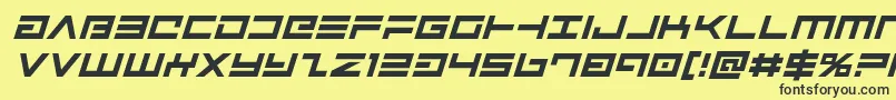 Avengerital Font – Black Fonts on Yellow Background