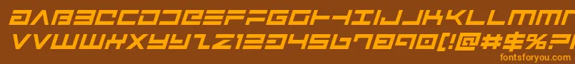 Avengerital Font – Orange Fonts on Brown Background