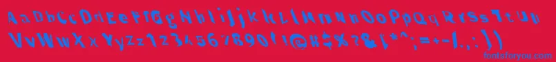 Throughtheblacklefta Font – Blue Fonts on Red Background