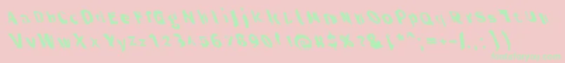 Throughtheblacklefta Font – Green Fonts on Pink Background