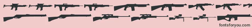 Guns1 Font – Black Fonts on Pink Background