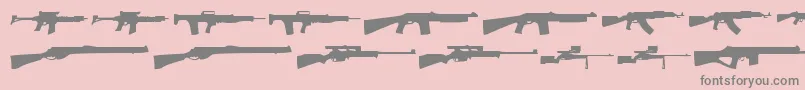 Guns1 Font – Gray Fonts on Pink Background