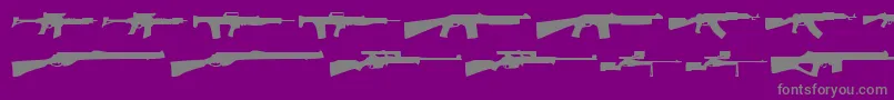 Guns1 Font – Gray Fonts on Purple Background