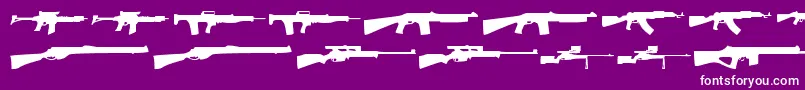 フォントGuns1 – 紫の背景に白い文字