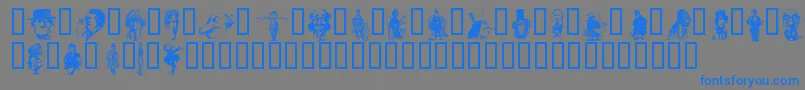 Uncap Font – Blue Fonts on Gray Background