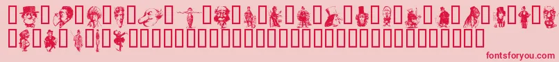 Uncap Font – Red Fonts on Pink Background