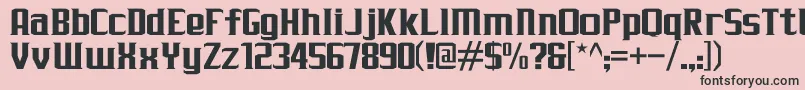 JLogRebellionSerifNormal Font – Black Fonts on Pink Background