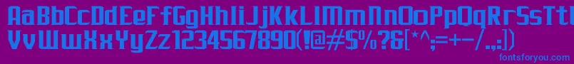 JLogRebellionSerifNormal Font – Blue Fonts on Purple Background