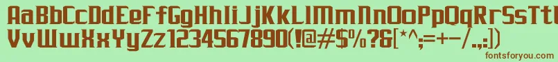 JLogRebellionSerifNormal Font – Brown Fonts on Green Background