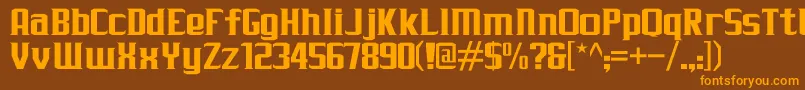 JLogRebellionSerifNormal Font – Orange Fonts on Brown Background