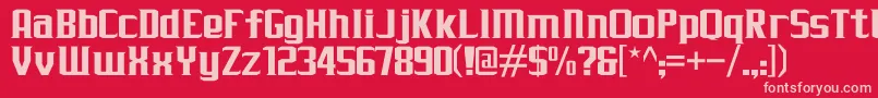 JLogRebellionSerifNormal Font – Pink Fonts on Red Background