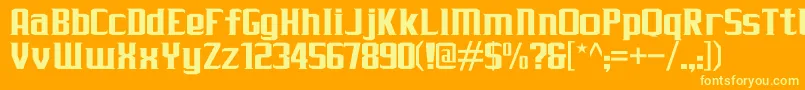 JLogRebellionSerifNormal Font – Yellow Fonts on Orange Background