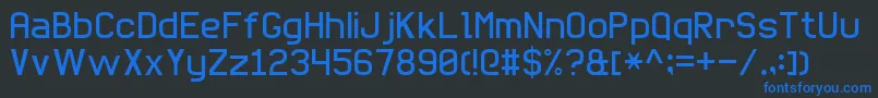 フォントBasicSansSerif7 – 黒い背景に青い文字