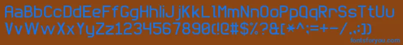 フォントBasicSansSerif7 – 茶色の背景に青い文字