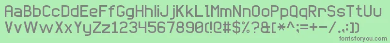 Шрифт BasicSansSerif7 – серые шрифты на зелёном фоне