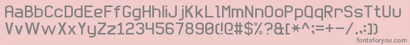 BasicSansSerif7-Schriftart – Graue Schriften auf rosa Hintergrund