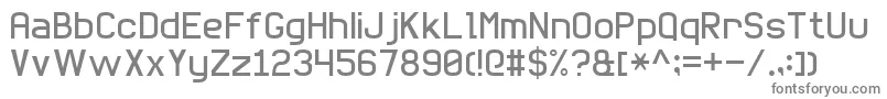 BasicSansSerif7-Schriftart – Graue Schriften auf weißem Hintergrund