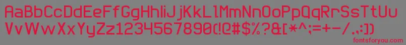 フォントBasicSansSerif7 – 赤い文字の灰色の背景