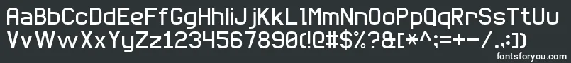 Шрифт BasicSansSerif7 – белые шрифты на чёрном фоне