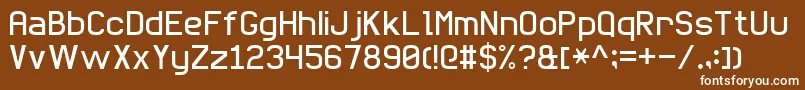 フォントBasicSansSerif7 – 茶色の背景に白い文字