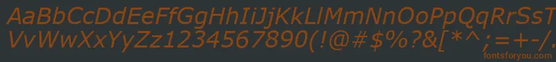 Weitere Informationen zur MsReferenceSansSerifРљСѓСЂСЃРёРІ-Schriftart MsReferenceSansSerifРљСѓСЂСЃРёРІ-Schriftart – Braune Schriften auf schwarzem Hintergrund